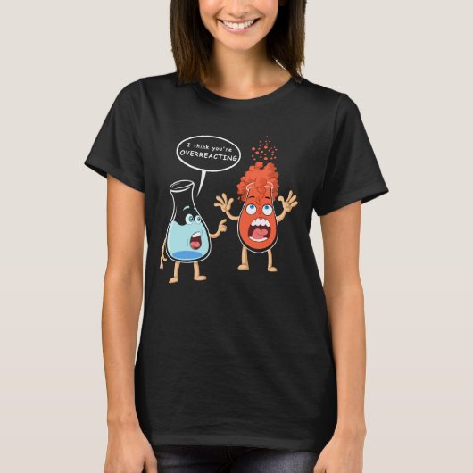 ちょっと大げさな反応だと思う Tシャツ (正面)
