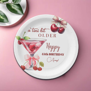 ちょっと大人になったチェリーマティーニ 45歳の誕生日 ペーパープレート