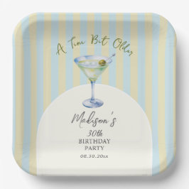ちょっと大人になったマティーニカクテル誕生日パーティー ペーパープレート