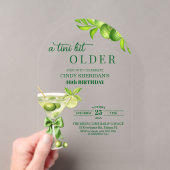 ちょっと大人になったライム・マティーニ 46歳の誕生日 アクリル招待状 (インサイチュ (ポータブル))