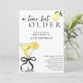 ちょっと大人になった レモン ドロップ マティーニ 30歳の誕生日 招待状 (スタンド正面)