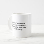 ちょっと女性が…あって下さい コーヒーマグカップ (正面左)