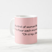 ちょっと女性が…あって下さい コーヒーマグカップ (正面左)