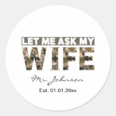 ちょっと妻に面白いことを聞いてみるね ラウンドシール (正面)