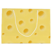 ちょっと安い！スイスチパーソナライズされたーズ大 ラージペーパーバッグ (裏面)