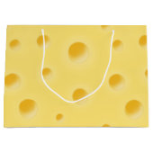 ちょっと安い！スイスパーソナライズされたチーズおもしろい ラージペーパーバッグ (正面)