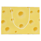 ちょっと安い！スイスパーソナライズされたチーズおもしろい ラージペーパーバッグ (裏面)