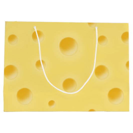 ちょっと安い！スイスパーソナライズされたチーズおもしろい ラージペーパーバッグ (裏面)