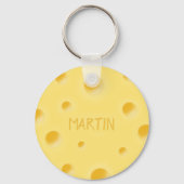 ちょっと安い！スイスパーソナライズされたチーズ キーホルダー (正面)