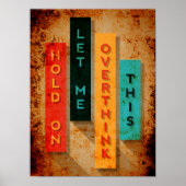 ちょっと待ってこのタイポグラフィ おもしろい ポスター (正面)