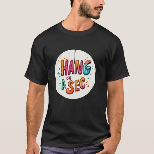 ちょっと待ってね 面白スピーチ 男の子と女の子用 Tシャツ (正面)