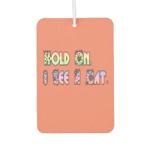 ちょっと待って猫が見えるおもしろい猫好き カーエアーフレッシュナー