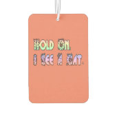 ちょっと待って猫が見えるおもしろい猫好き カーエアーフレッシュナー (裏面)