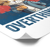 ちょっと待って、このコーヒー猫の皮肉を考え過ぎてみよう ポスター (角)