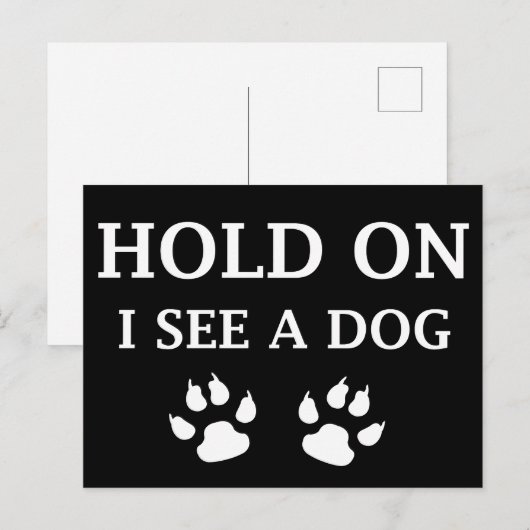 ちょっと待って、犬が見える ポストカード (正面/裏面)