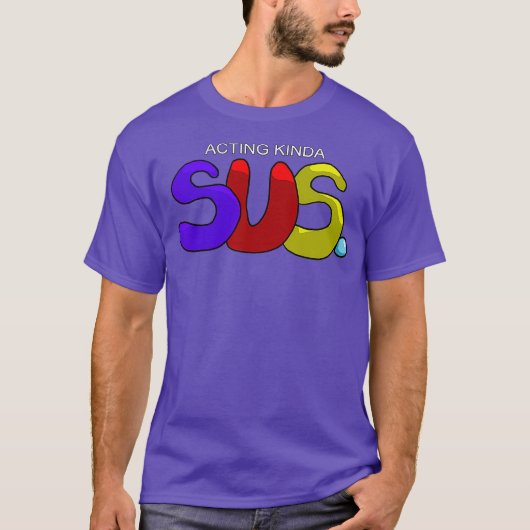 ちょっと怪しいSUSゲーマーインポスター ミーム Tシャツ (正面)