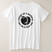 ちょっと扱いにくいかも  プラスサイズTシャツ (デザイン裏面)