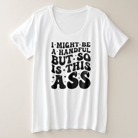 ちょっと扱いにくいかも  プラスサイズTシャツ (デザイン正面)