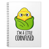 ちょっと混乱してる面白いトウモロコシのダジャレ ノートブック (正面)