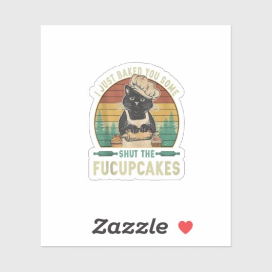 ちょっと焼いたお前にフックケーキヴィンテージを閉めたんだ シール (シート)