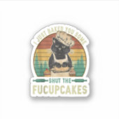 ちょっと焼いたお前にフックケーキヴィンテージを閉めたんだ シール (正面)