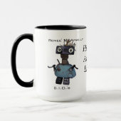 ちょっと男およびぶんぶん言う音のコーヒー・マグ マグカップ (左)