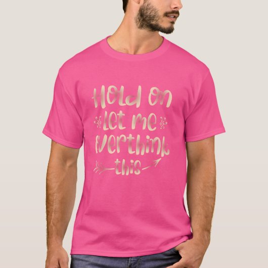 ちょっと考え過ぎよおもしろいお母さん Tシャツ (正面)