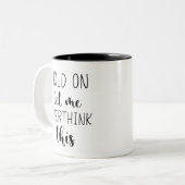 ちょっと考え過ぎよおもしろい ツートーンマグカップ (正面左)