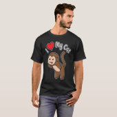 ちょっと間違ってる「猫が大好き!」 キティちゃん ネコ Tシャツ (正面フル)