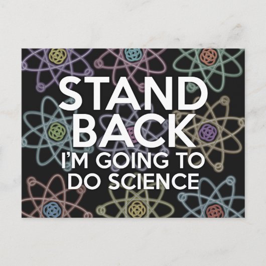 ちょっと離れて、科学するからね ポストカード (正面)