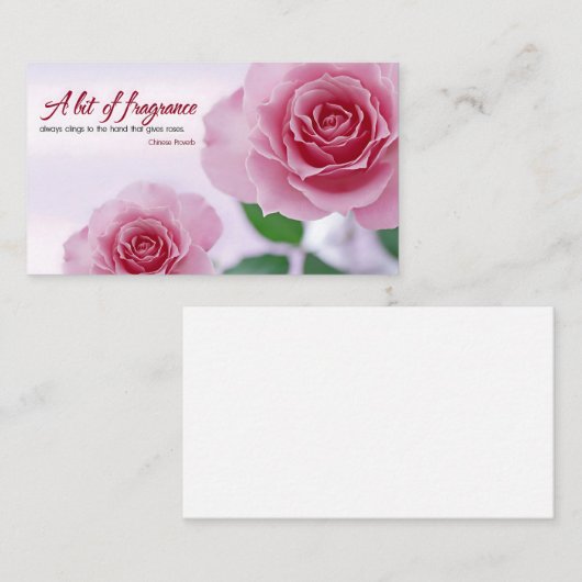 「ちょっと香り」感動的引用文 ノートカード (正面/裏面)