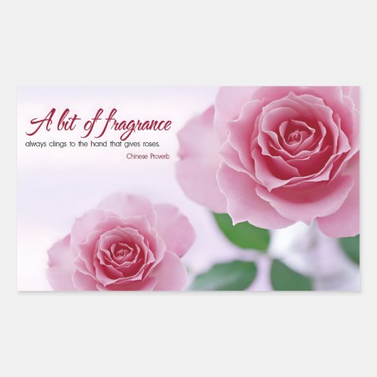 「ちょっと香り」感動的引用文 長方形シール (正面)
