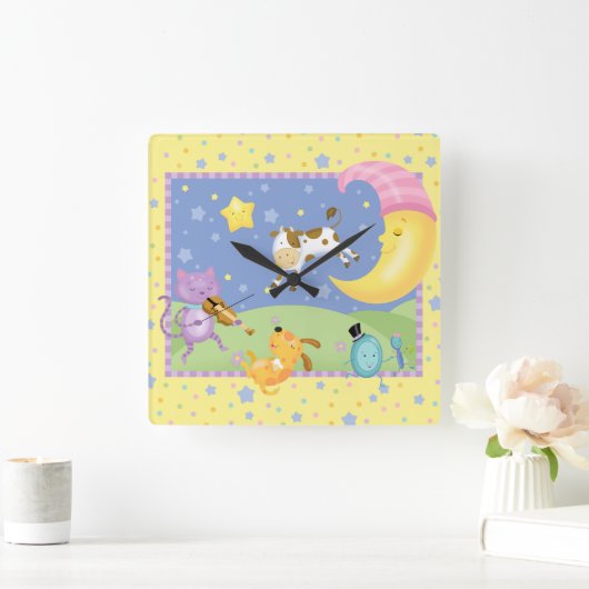 ちょっと騙しますベビーの柱時計を騙して下さい スクエア壁時計 (ホーム)