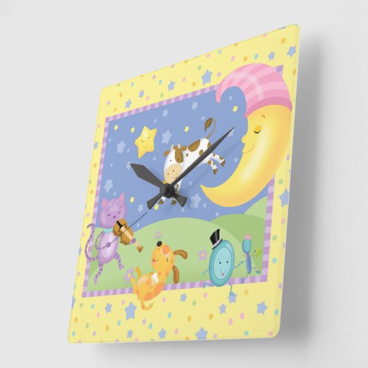 ちょっと騙しますベビーの柱時計を騙して下さい スクエア壁時計 (傾斜)