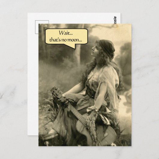 「ちょっと…月が無い」四番目の人が一緒に ポストカード (正面/裏面)