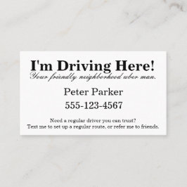 ちょっと! 私はここに運転しています! 名刺