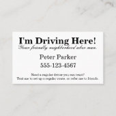 ちょっと! 私はここに運転しています! 名刺 (正面)