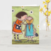 ちょっと…秘密を知りたい？ カード (黄色い花)