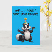 ちょっと…臭い！また忘れお前の誕生日だ！ カード (黄色い花)