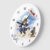 ちょっと、騙します童謡を騙して下さい ラージ壁時計 (傾斜)