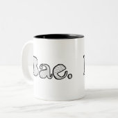 ちょっとBae。 ガールフレンドのボーイフレンドの俗語 ツートーンマグカップ (正面左)