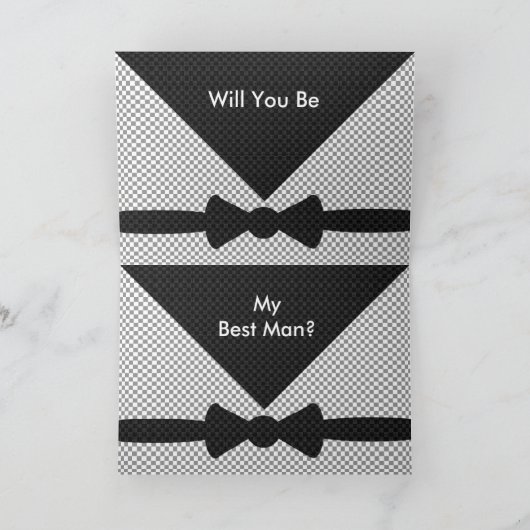 ちょっとBROの花婿介添人の結婚式の招待によって点検される封筒 招待状 (内部)