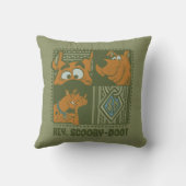 ちょっとScooby-Dooの種族の正方形のグラフィック クッション (裏面)