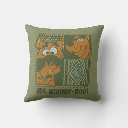 ちょっとScooby-Dooの種族の正方形のグラフィック クッション (裏面)