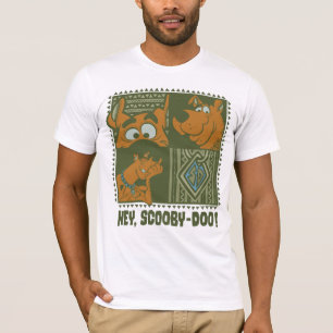 ちょっとScooby-Dooの種族の正方形のグラフィック Tシャツ