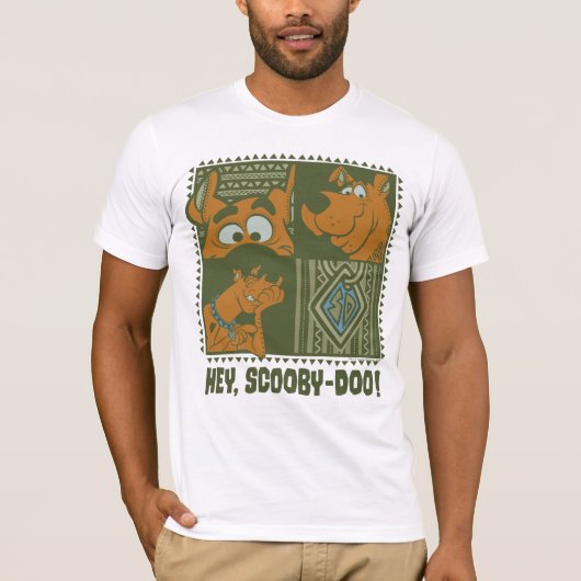 ちょっとScooby-Dooの種族の正方形のグラフィック Tシャツ (正面)