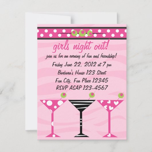 ちょっぴりお酒 招待状 (正面)