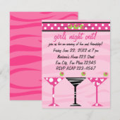 ちょっぴりお酒 招待状 (正面/裏面)