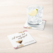 ちょっぴりエスプレッソマティーニ ブライダルシャワー スクエアペーパーコースター (インサイチュ)