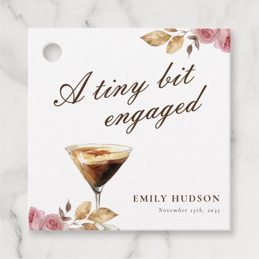 ちょっぴりエスプレッソマティーニ ブライダルシャワー フェイバータグ (正面)